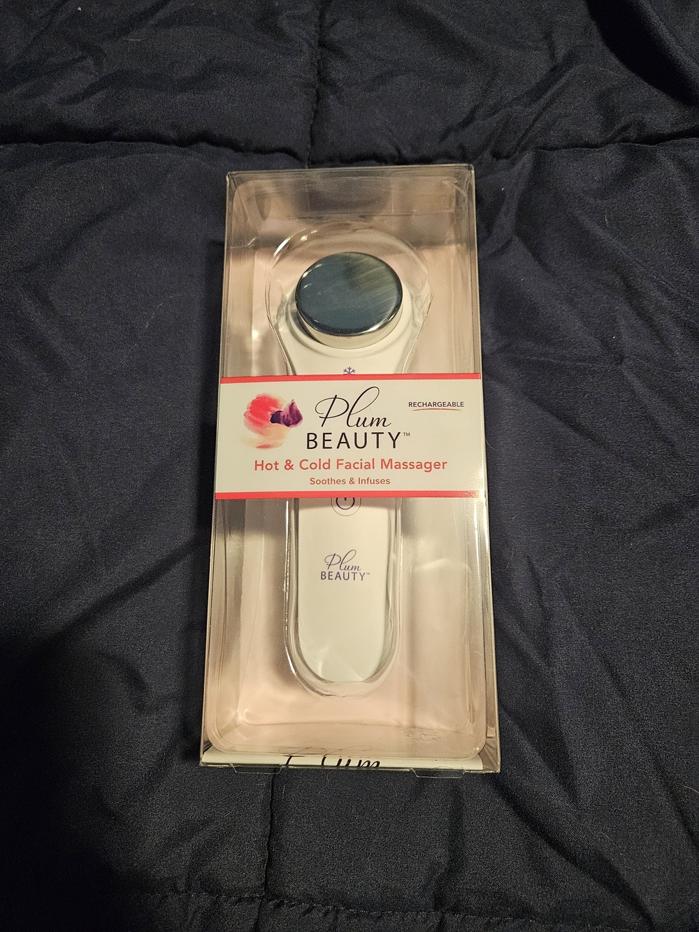 Plum Beauty Hot & Cold Facial Massager Rechargeable Sonic Skincare Tool NEW